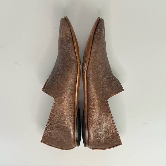 Cydwoq Handmade Starlight Metallic Slip On Medicine Loafer Cap Toe Flat 9 - Picture 6 of 11